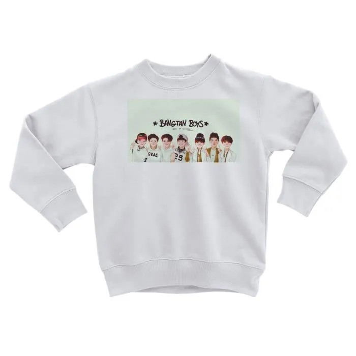 Sweatshirt Enfant - FABULOUS BIJOUX - BTS Happy 1st Anniversary - Manches longues - Col arrondi - Blanc-0