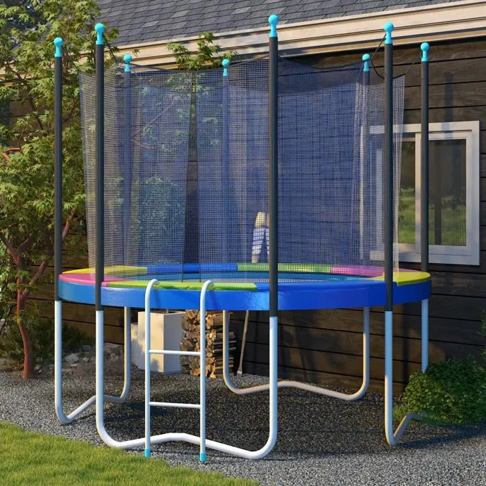 Coussin de protection trampoline 305cm - SPORTNOW - cordon élastique - résistant aux intempéries et UV anti-déchirure - multicolore-2