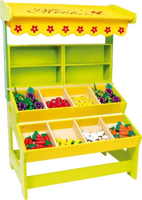 Boutique de marchande - Small foot company - 1553 Coloré - Pour fruits et légumes - 3 ans-2