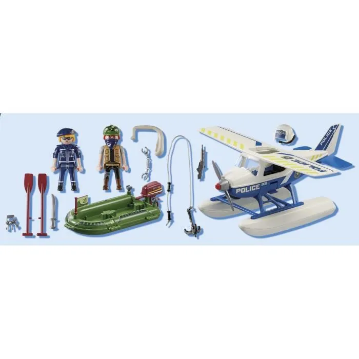PLAYMOBIL - 70779 - Hydravion de police et bandit - Bleu - Playmobil City Action - 33 pièces-6