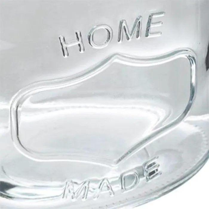 Bocal en Verre "Ovale "Inox" 1L Transparent-1