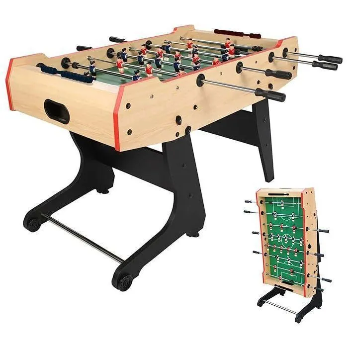 DEVESSPORT Baby-foot pliable : idéal pour les adultes et les enfants avec retour de balle et design compact  - MDF - 122 x 60.5 x 82-0