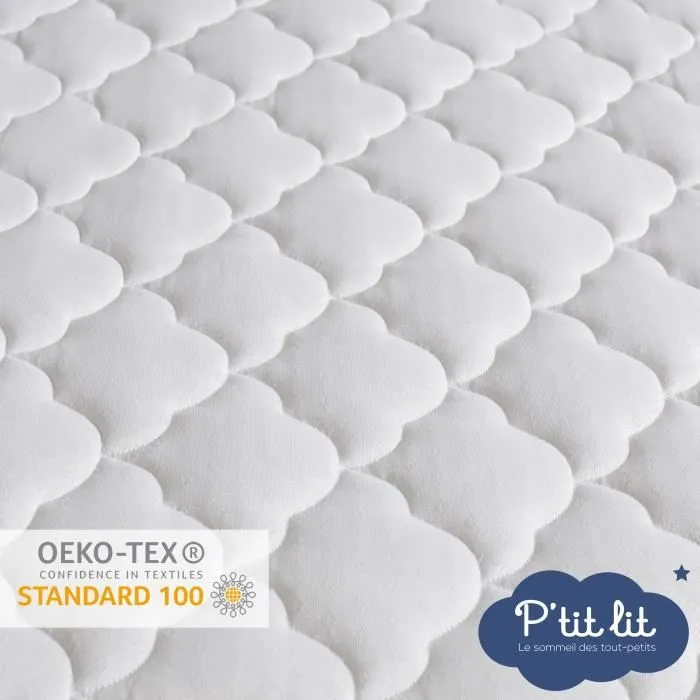 Matelas Enfant/Bébé Climatisé - P'TIT LIT - 70x140 - Déhoussable - Anti Acarien - Fabrication Française-3