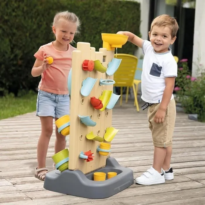 Smoby - Mur d'activités enfant - Circuit de balles + circuit d'eau - 6 jeux différents - Dés 2ans-2