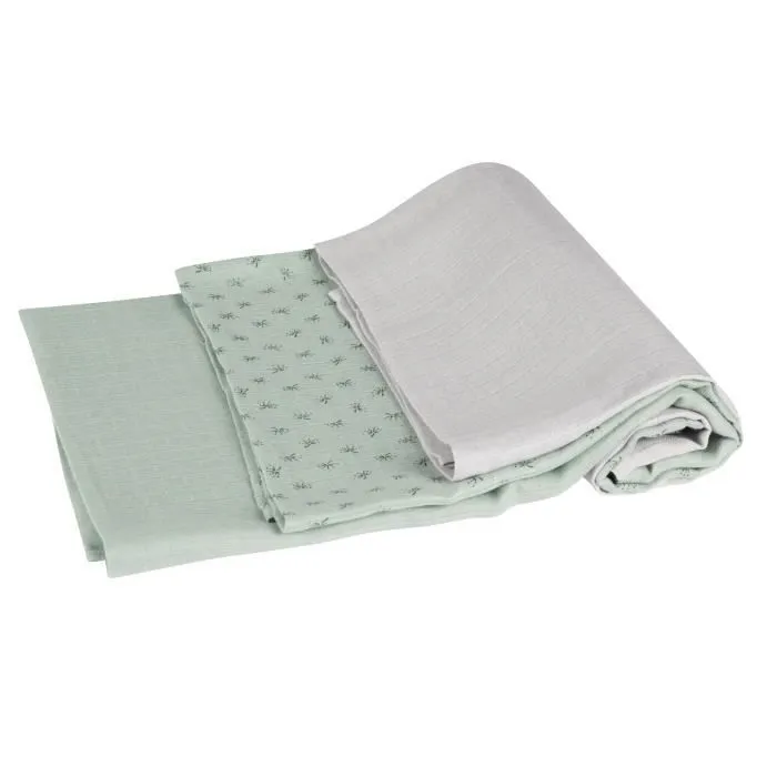 Lot de 3 Couches Lavables en Coton Bio - ROBA - Lil Planet - Mixte - Vert-1