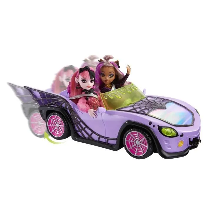 Monster High-Goule Mobile-Voiture avec animal et accessoires HHK63-3