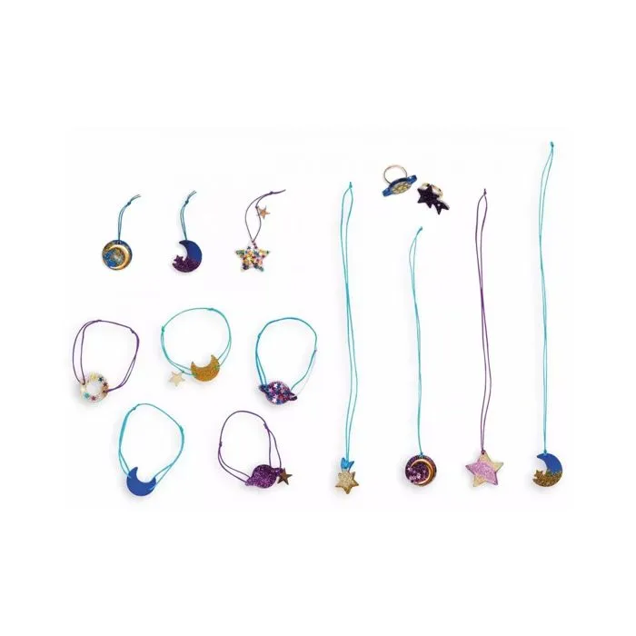 Kit Loisir Créatif Enfant JANOD - Les Ateliers Bijoux - 14 Bijoux Résine Galaxy À Créer-3
