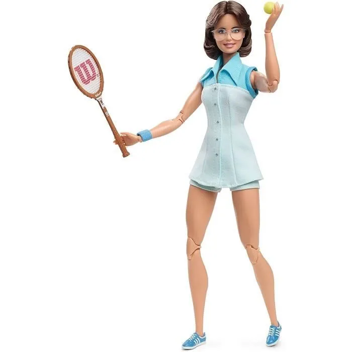Poupée de collection - MATTEL - Barbie Inspiring Women Billie Jean King - Héroïne du tennis - Âge 3+ - 1 pièce-0