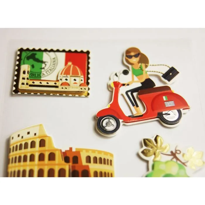 Autocollants en relief à dorures - Italie-0