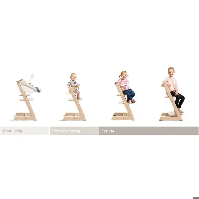 STOKKE Tripp Trapp - Chaise haute évolutive - Réglable de la naissance à l’âge adulte - Confortable et ergonomique - Gris-4