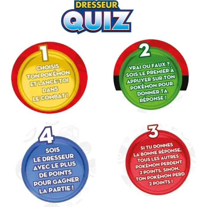 Bandai - Pokémon - Dresseur Quiz - Quiz connaissances 100% Pokémon - Jeu électronique interactif - parle français-2