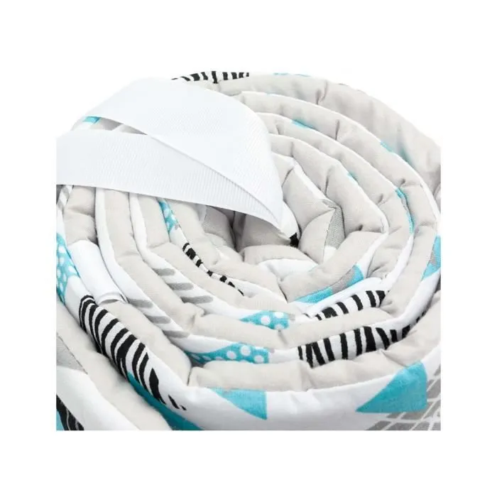 Bellochi Tour de Lit Bébé 180 x 30 cm - Certifié - Universel en Coton Souple pour un Matelas 120 x 60 cm - Trésor-2