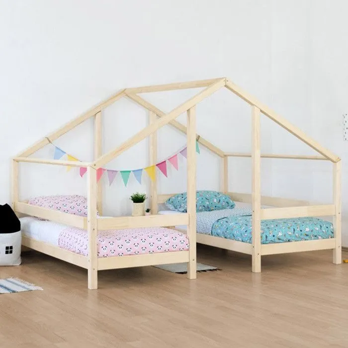Lit cabane VILLY 2 places 90 x 200 verni-0