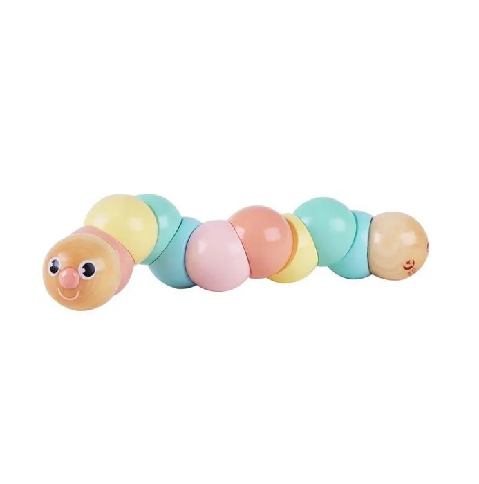 Chenille en bois articulée 23 cm Multicolore-2