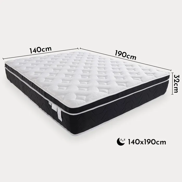 Matelas - NUAGE - 140x190 cm - Ressorts ensachés - Mousse Haute Résilience - Soutien ferme-4