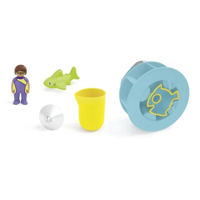 PLAYMOBIL Junior 71688 Roue aquatique avec bébé requin, Jouet pour le bain, Dès 12 mois-6