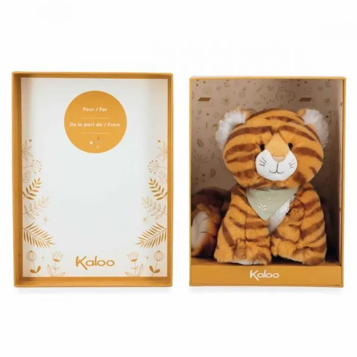 Peluche - KALOO - K224004 - Tigre Papaye - 13 cm - Cadeau de naissance-0