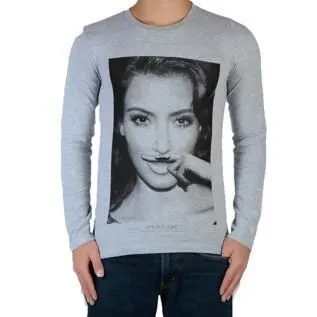 Tee Shirt Little Eleven paris Kim LS Mixte - Gris-1