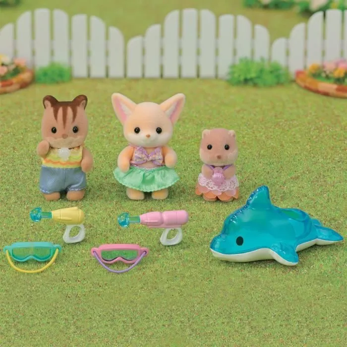 SYLVANIAN FAMILIES 5749 - Le trio des bébés à la piscine-6