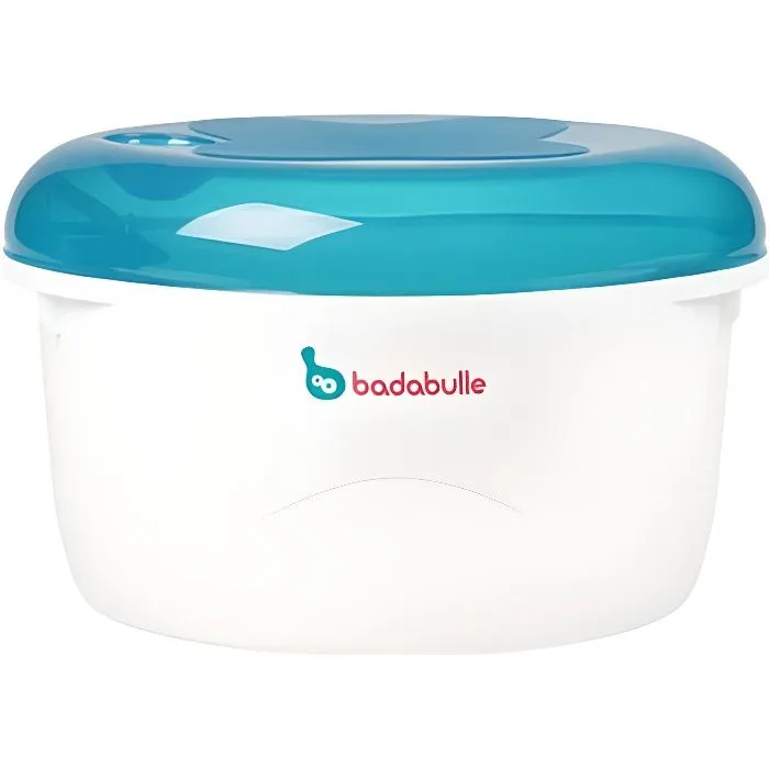 Stérilisateur micro-ondes BADABULLE - Bleu / Gris - Grande capacité - Rapide - Pratique-0