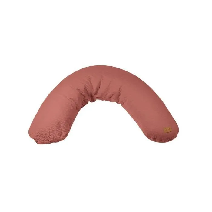 BÉABA - Big Flopsy™ - Coussin de grossesse et d'allaitement - Fleur de coton® - 180 cm - Brique-0