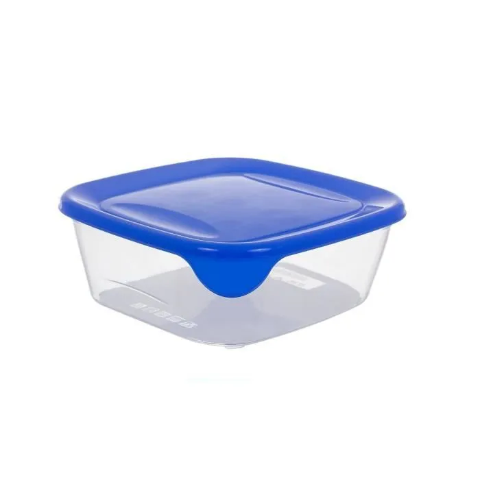 Congélateur-coffre-fort carrés conteneurs en plastique de stockage des aliments avec couvercle bleu Curver, Set de 3 pces (0.8 l)...-2
