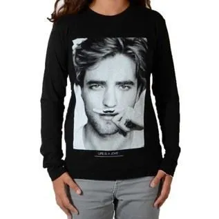 Tee Shirt Little Eleven paris Berty LS Mixte - Noir-2