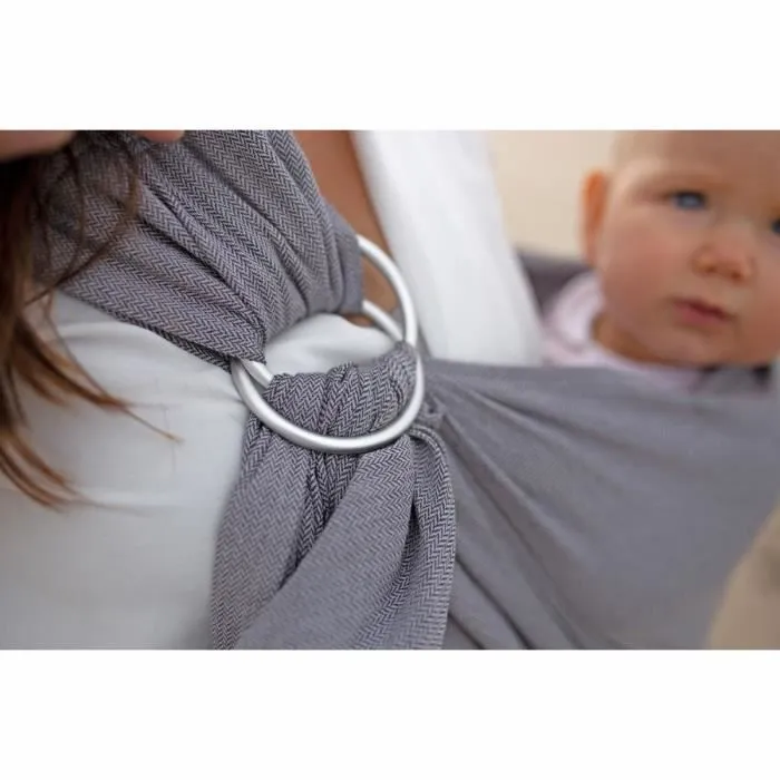 Echarpe Porte bébé Ring Sling Grey 1.80M - AMAZONAS - Pour Bébé - Gris-2