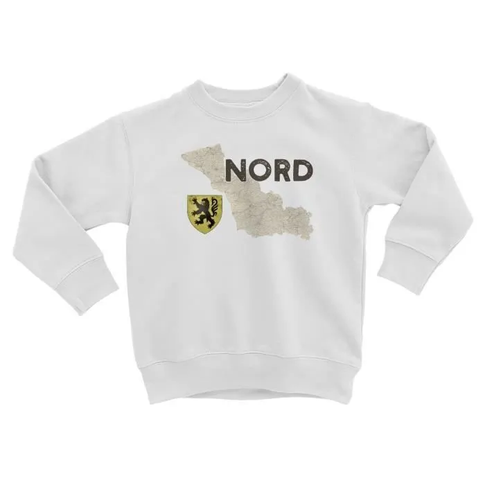 Sweatshirt Enfant Nord 59 Departement Ch'ti Lille Carte Ancienne-0