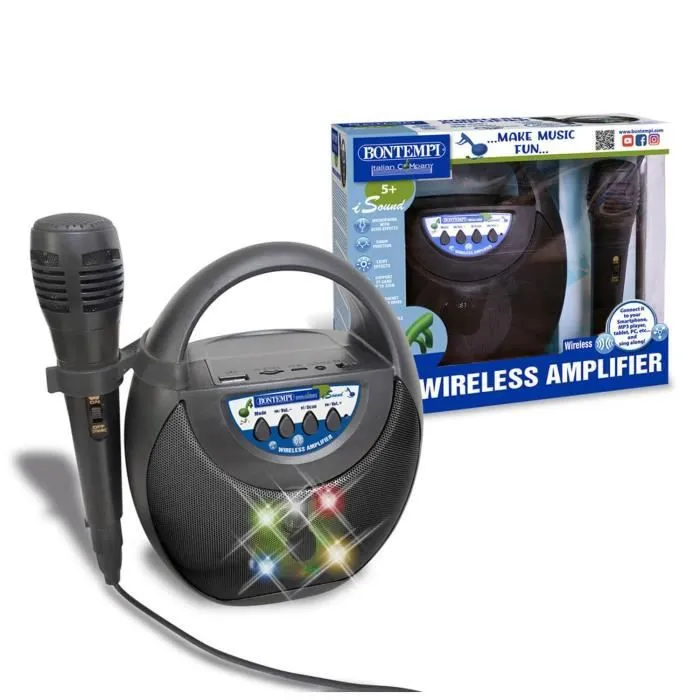 Amplificateur avec connexion sans fil avec 1 micro effet echo Coloris Unique-2