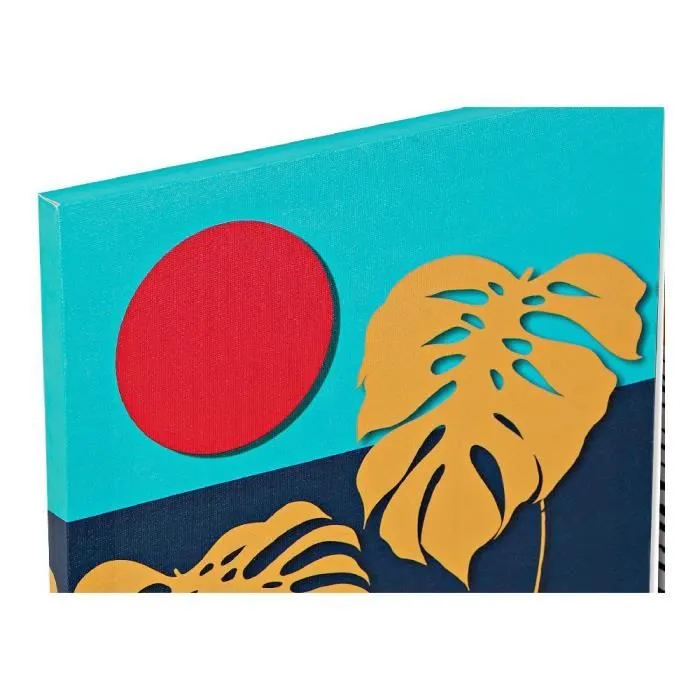 Cadre DKD Home Decor Tropical Toile (4 pcs) (30 x 1.8 x 40 cm)-2