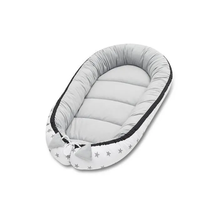 Bellochi Reducteur de Lit Bebe Cale Bebe pour Lit Cocon Bebe - 100% Coton - 90x60cm - Nid de Bebe Baby Nest - Nunki Star-1