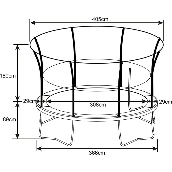 Trampoline rond AXI Denver Ø 366 cm vert - Onground pour enfants-3