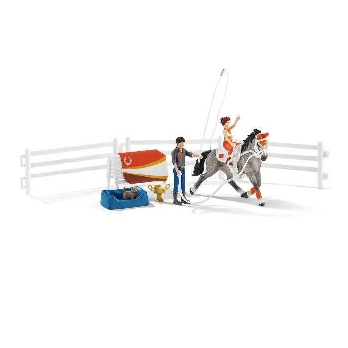 Kit de voltige équestre Horse Club Mia - SCHLEICH - 42443 - Rouge - Coffret-2