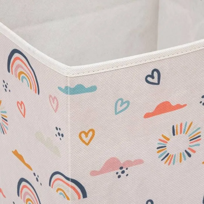 Boîte de rangement "Arc-en-ciel" H29cm - Multicolore - Atmosphera createur d'interieur-2