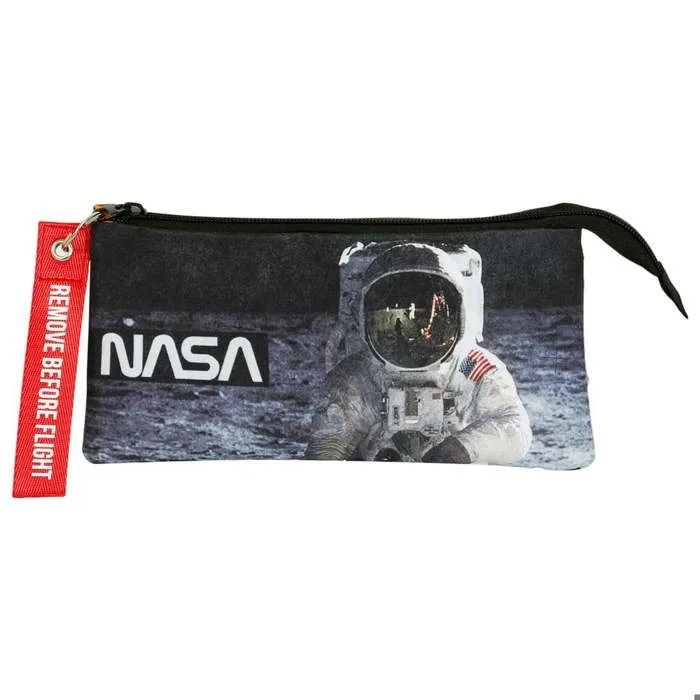 Trousse Triple FAN 2.0 - NASA Astronaut - Noir - Taille Unique - Zippée - Mixte-1