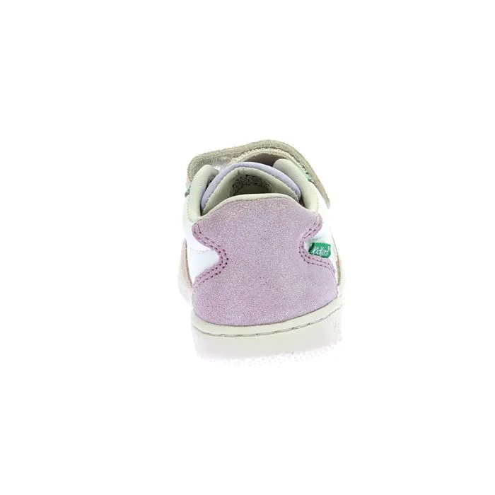 KICKERS Baskets basses Kickbrownie Blanc rose vert-2