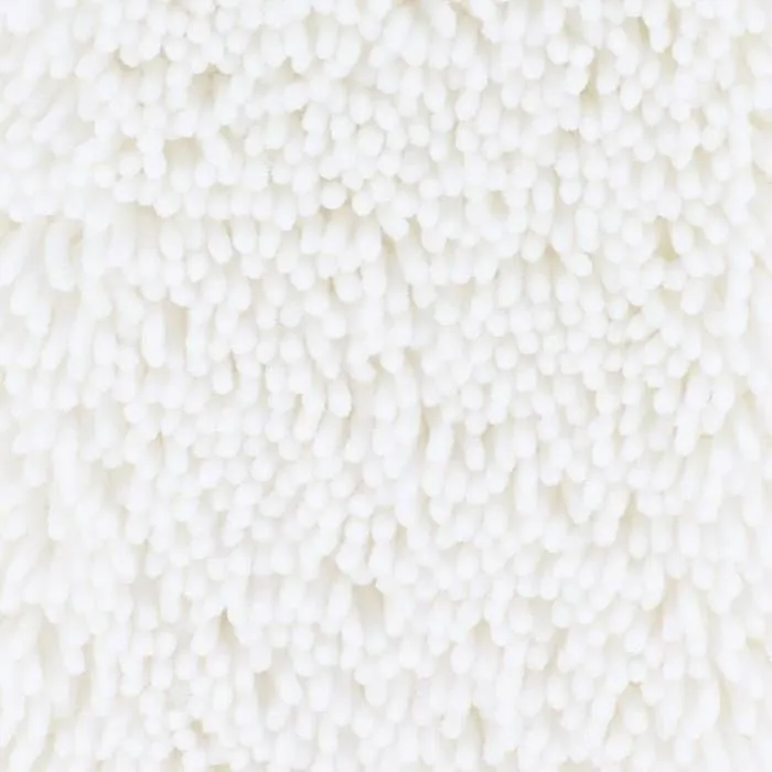 TENDANCE - Tapis de salle de bain Blanc en Microfibre chenille 50 x 80 cm-2
