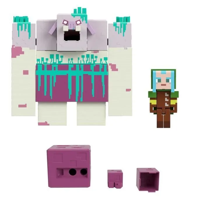 Figurine Minecraft Le Dévoreur - Mattel - HNC08 - 25cm - Crache du slime-0