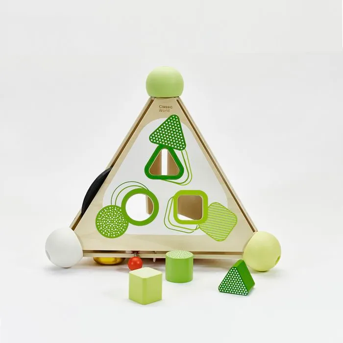 Pyramide cube d'activités en bois - Multicolore - 30 cm - Pour Enfant de 2 ans et plus-3