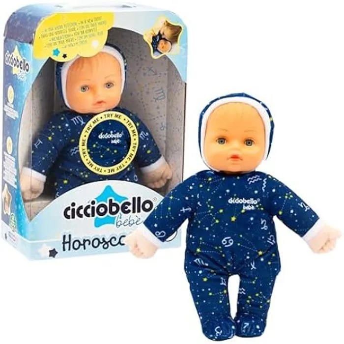 Cicciobello Bébé Horoscope, Poupée Souple 30 cm avec Motif Zodiaque, Jeux Bébé 0-3 Mois, Idéal pour Le Développement Sensoriel et-0