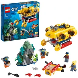 LEGO® City 60264 Le sous-marin d’exploration, Jeu de Construction avec Mini-figurines, Idée Cadeau et Jouet pour Enfants 5 ans et +-0