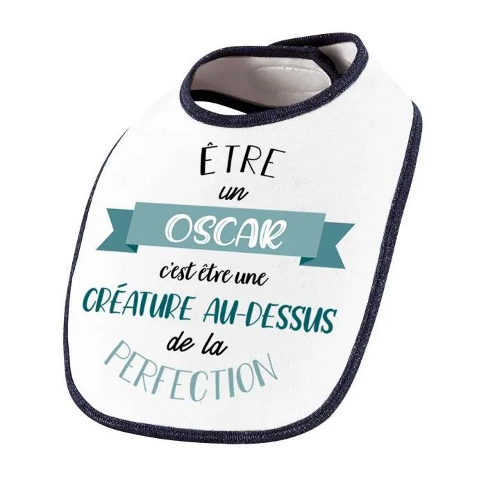 Bavoir Oscar bébé parfait | Cadeau Naissance Baby Shower Noël Anniversaire Enfant Nourrisson-0
