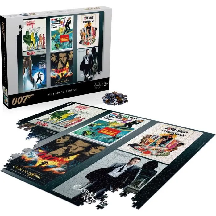 Puzzle James Bond Acteurs Iconiques 1000 pièces - Winning Moves-2