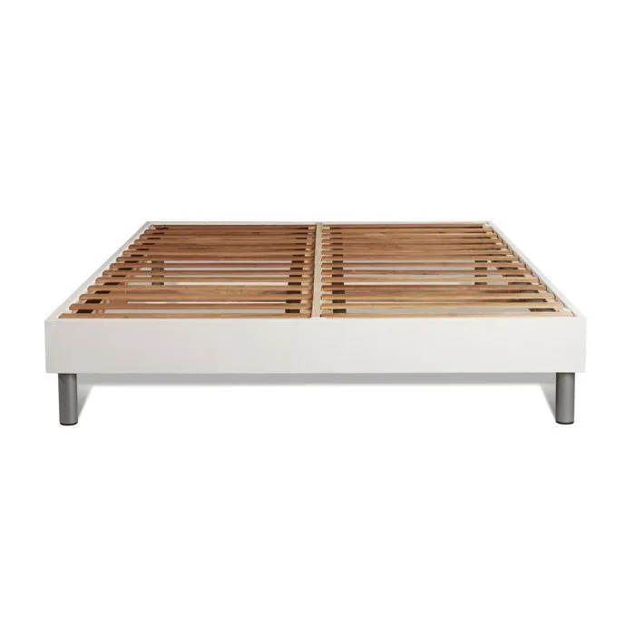 Ensemble sommier matelas 140x190 Bodyform Mémoire de forme - 20 cm - Ferme - sommier kit blanc-2