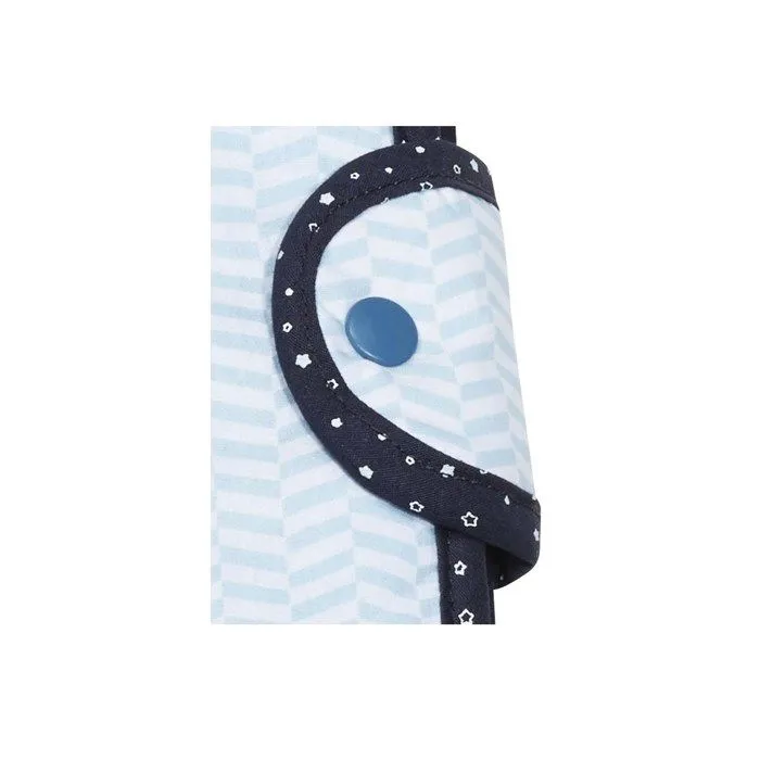 Protege Carnet De Sante en coton Bleu-2
