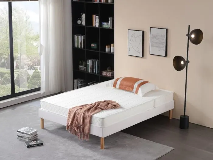 Matelas Très Ferme Pour BZ 140x190 x 10 cm + Oreiller Visco - Dim Assise 60 cm - Déhoussable Housse Lavable - 5 zones de Confort-2