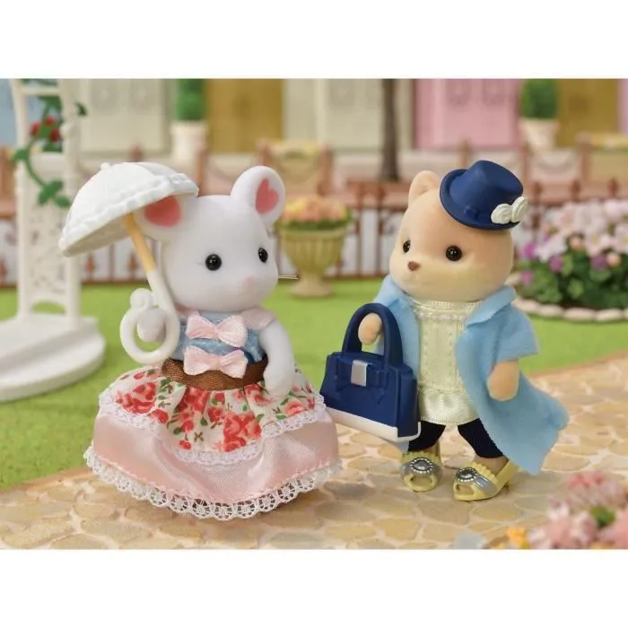 Figurines miniatures - SYLVANIAN FAMILIES - La valisette de mode et grande sœur Chien caramel-4