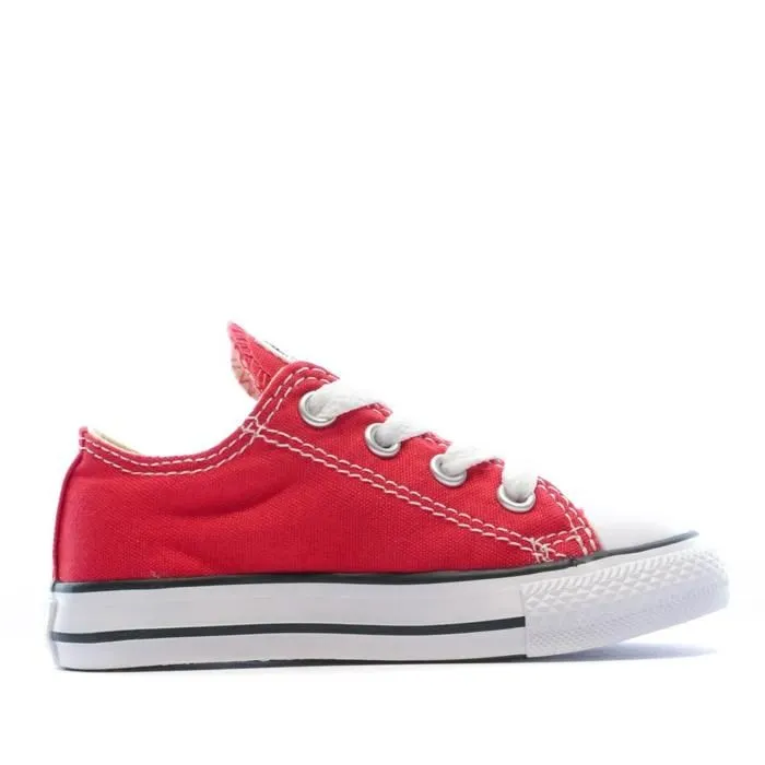 BASKET - CONVERSE - Chuck Taylor Bébé - Tige basse en toile - Rouge - Lacets-1