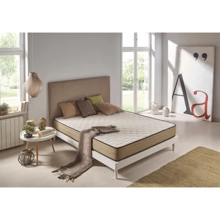 Matelas 90x190 Visco bamboo comfort hauteur 21cm +/- 2. ECCOX-1